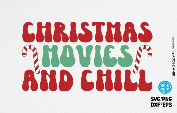 Christmas Movies and Chill Retro SVG