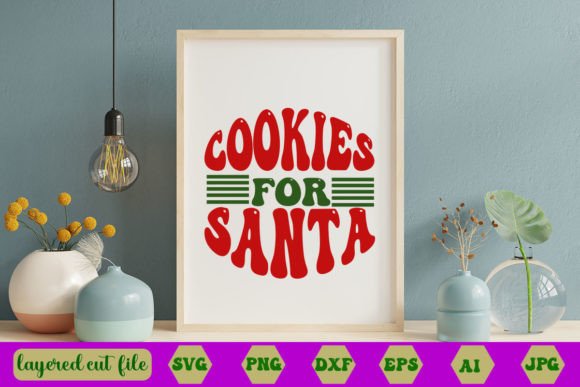 Cookies for Santa RETRO SVG