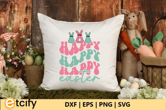 Happy Easter Retro SVG