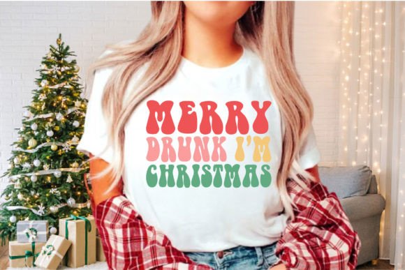Merry Drunk I'm Christmas Retro SVG