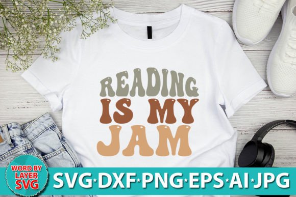 Reading is My Jam RETRO SVG