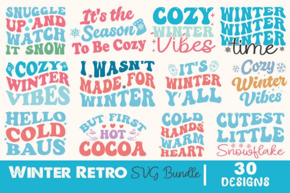 Winter Retro SVG Bundle Review